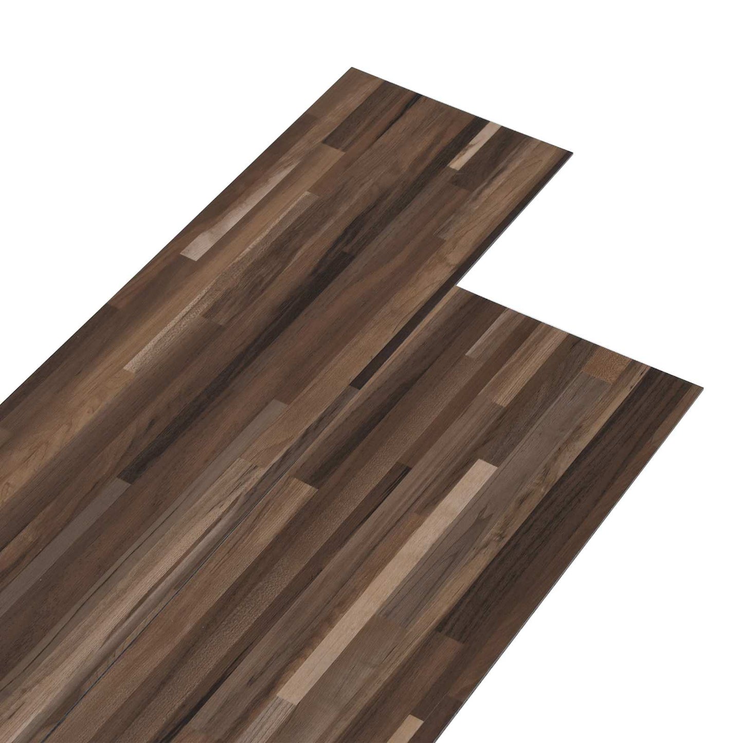 Gulvplanker 5,02 m² 36 pcs PVC Stripete brun