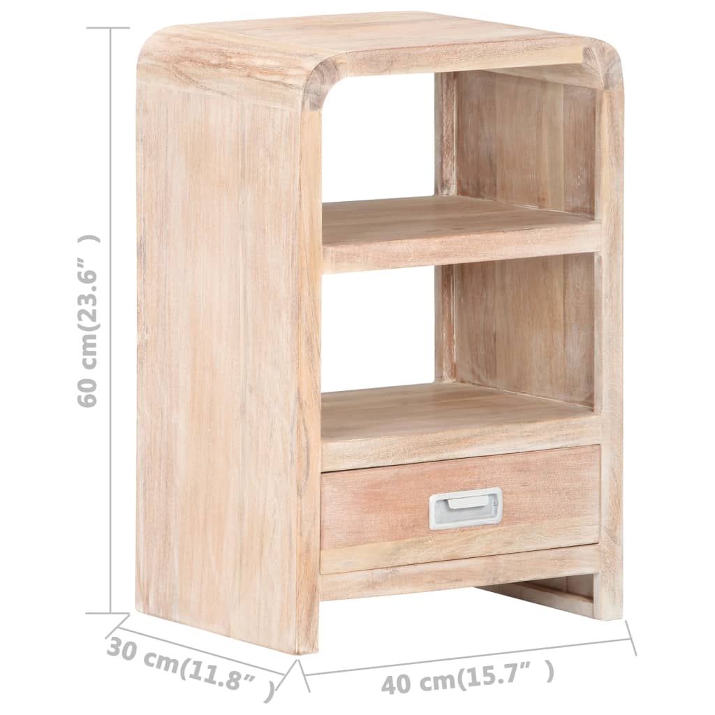 Nattbord 40x30x60 cm heltre akasie