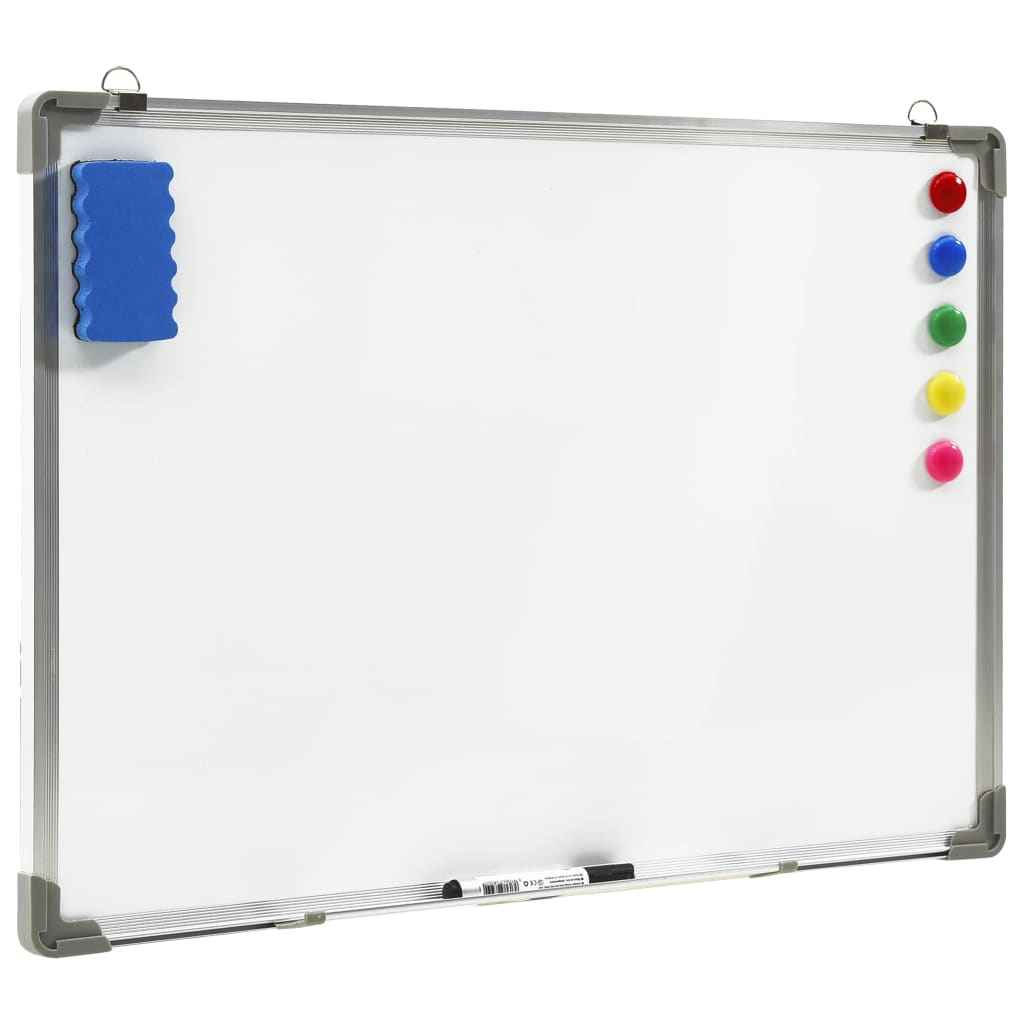 Magnetisk tørr-viskbar tavle hvit 90x60 cm stål