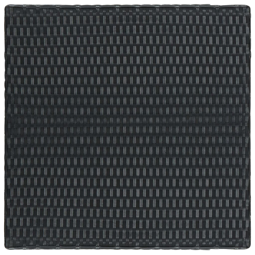 Utendørs barbord svart 60,5x60,5x110,5 cm polyrotting