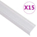 Trappeneser L-form 15 stk aluminium 90 cm sølv vidaXL