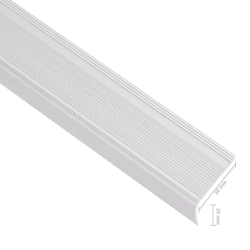 Trappeneser L-form 15 stk aluminium 90 cm sølv vidaXL