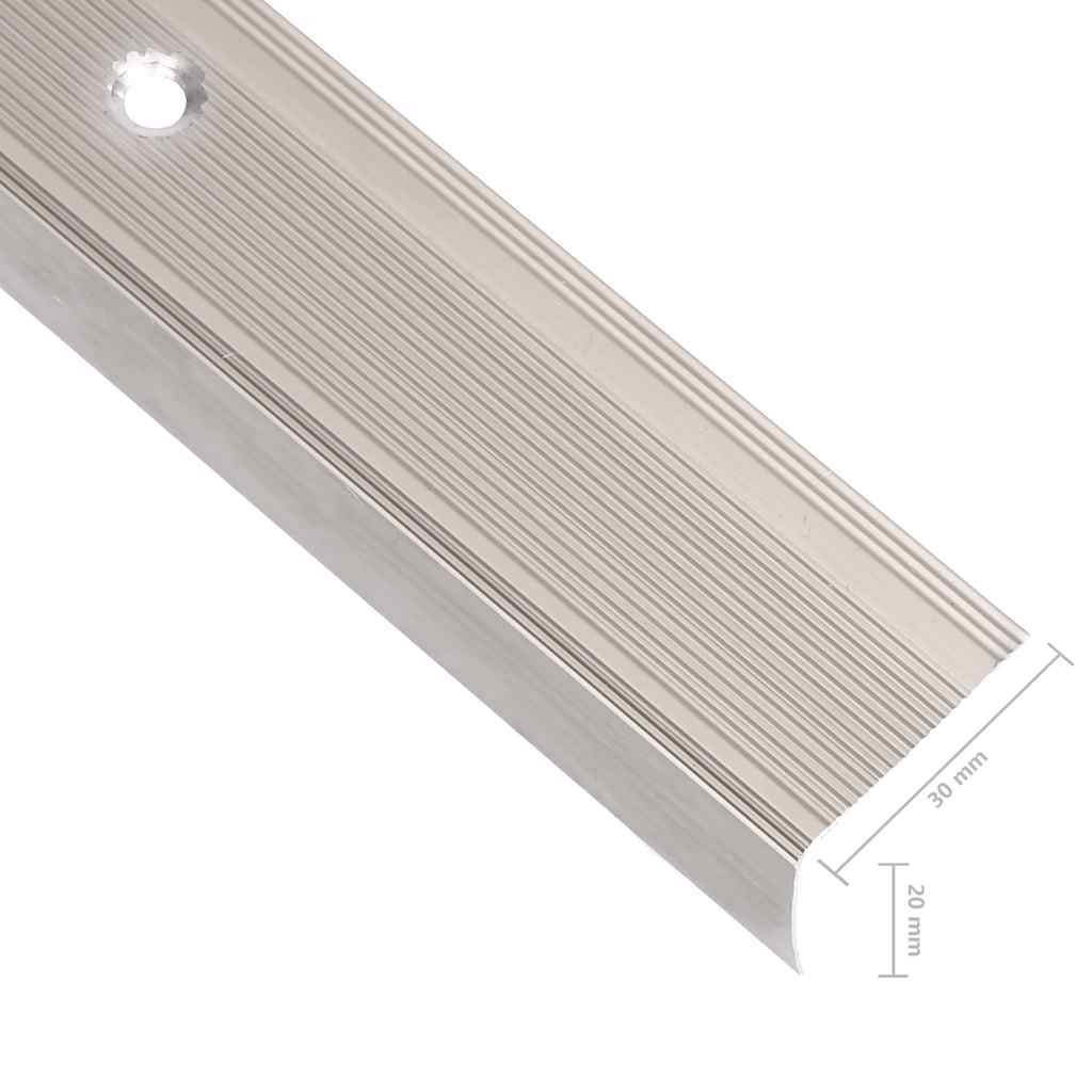 Trappeneser L-form 5 stk aluminium 90 cm champagne vidaXL