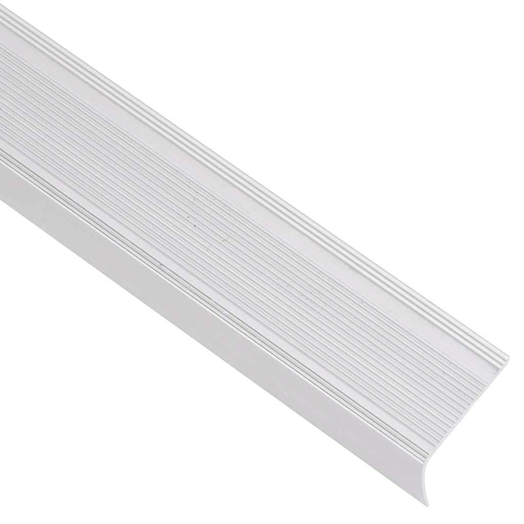Trappeneser L-form 5 stk aluminium 100 cm sølv vidaXL