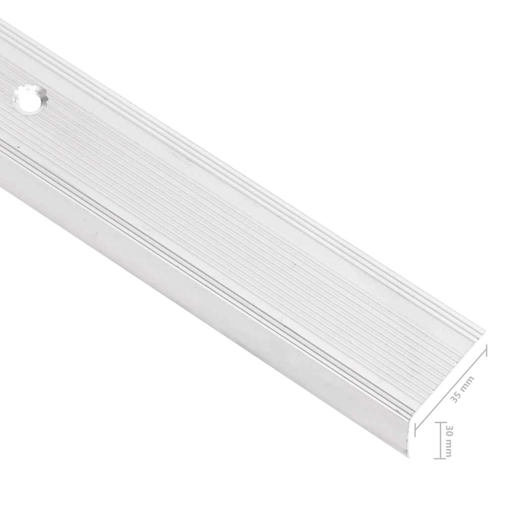Trappeneser L-form 5 stk aluminium 100 cm sølv vidaXL