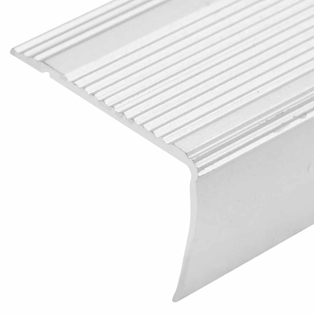 Trappeneser L-form 15 stk aluminium 100 cm sølv vidaXL