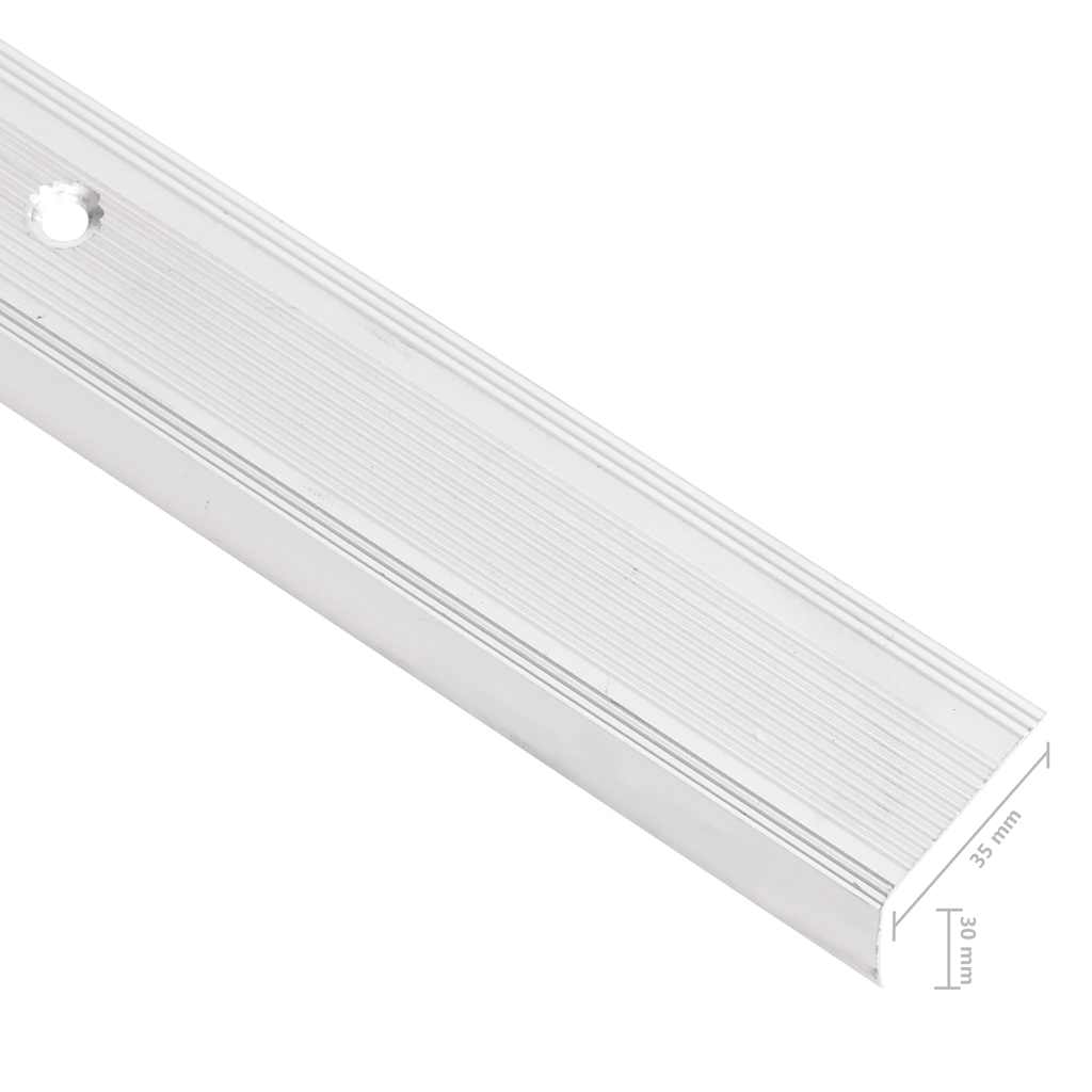 Trappeneser L-form 15 stk aluminium 100 cm sølv vidaXL