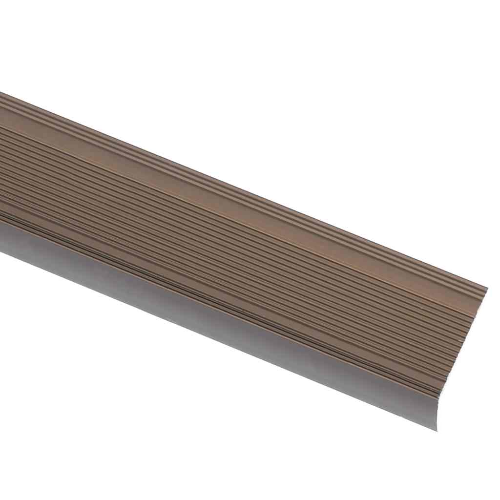 Trappeneser L-form 5 stk aluminium 100 cm brun vidaXL
