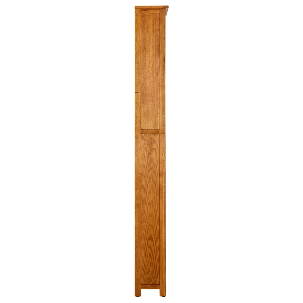 Bokhylle 7 etasjer 90x22,5x200 cm heltre eik