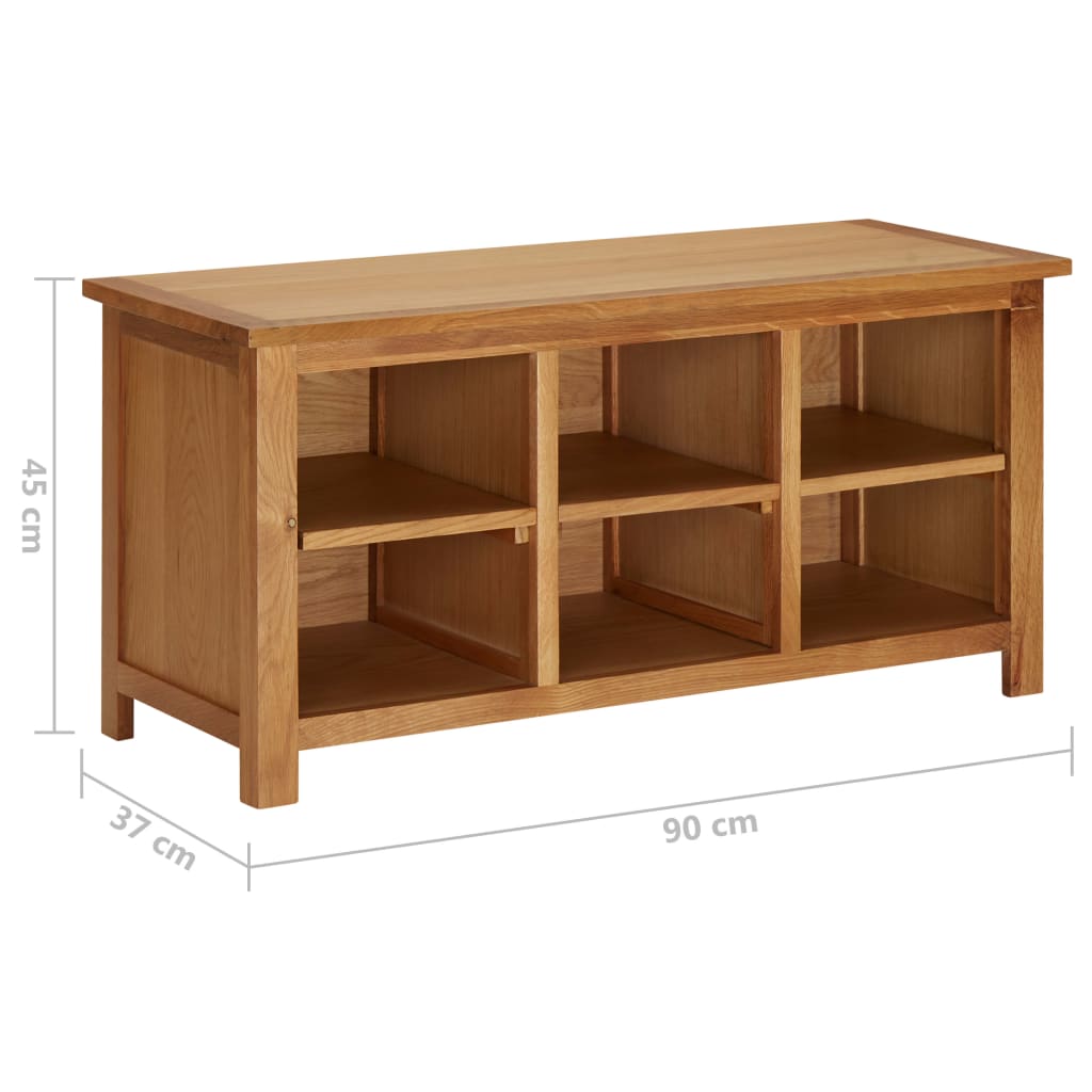 Skostativ 90x37x45 cm heltre eik