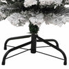 Slankt kunstig juletre med flokket snø grønn 150 cm PVC