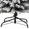 Slankt kunstig juletre med flokket snø grønn 240 cm PVC