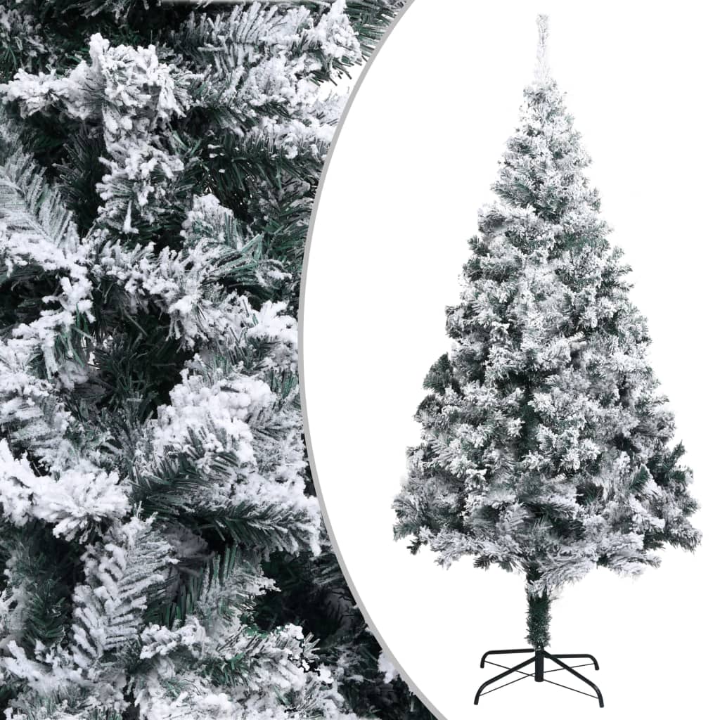 Kunstig juletre med flokket snø grønn 180 cm