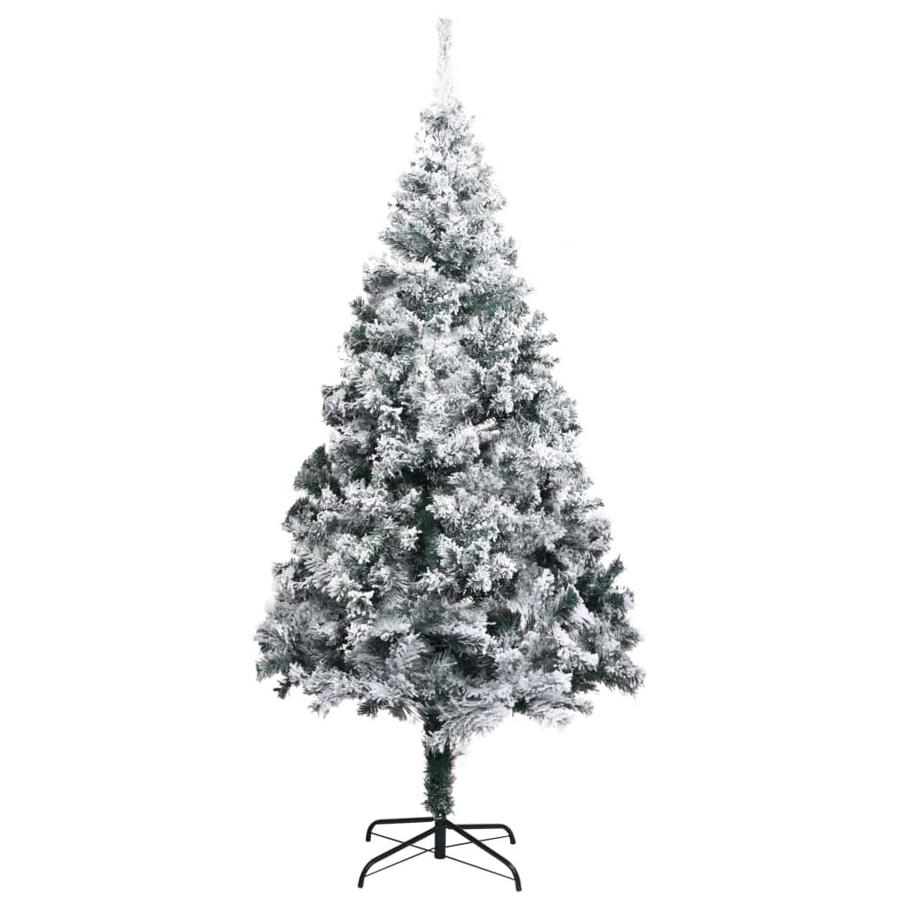 Kunstig juletre med flokket snø grønn 180 cm