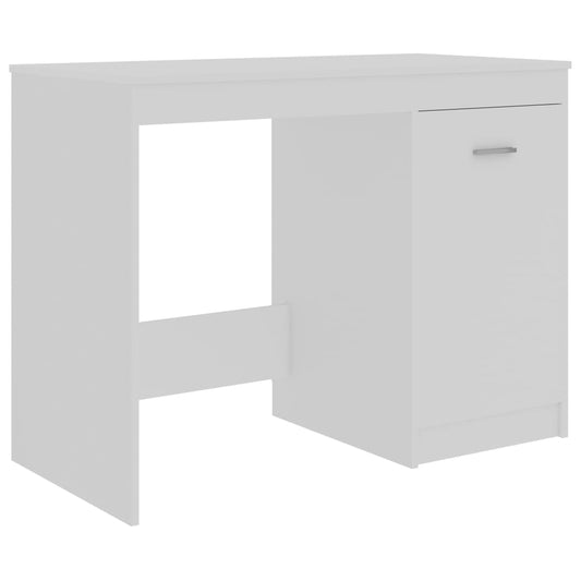 Skrivebord hvit 140x50x76 cm konstruert tre