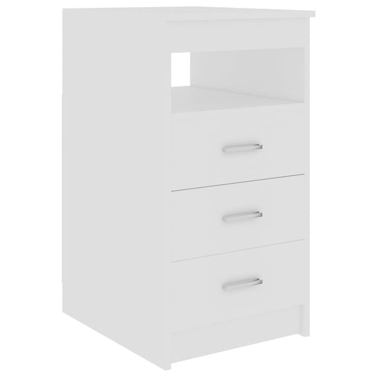 Skrivebord hvit 140x50x76 cm konstruert tre