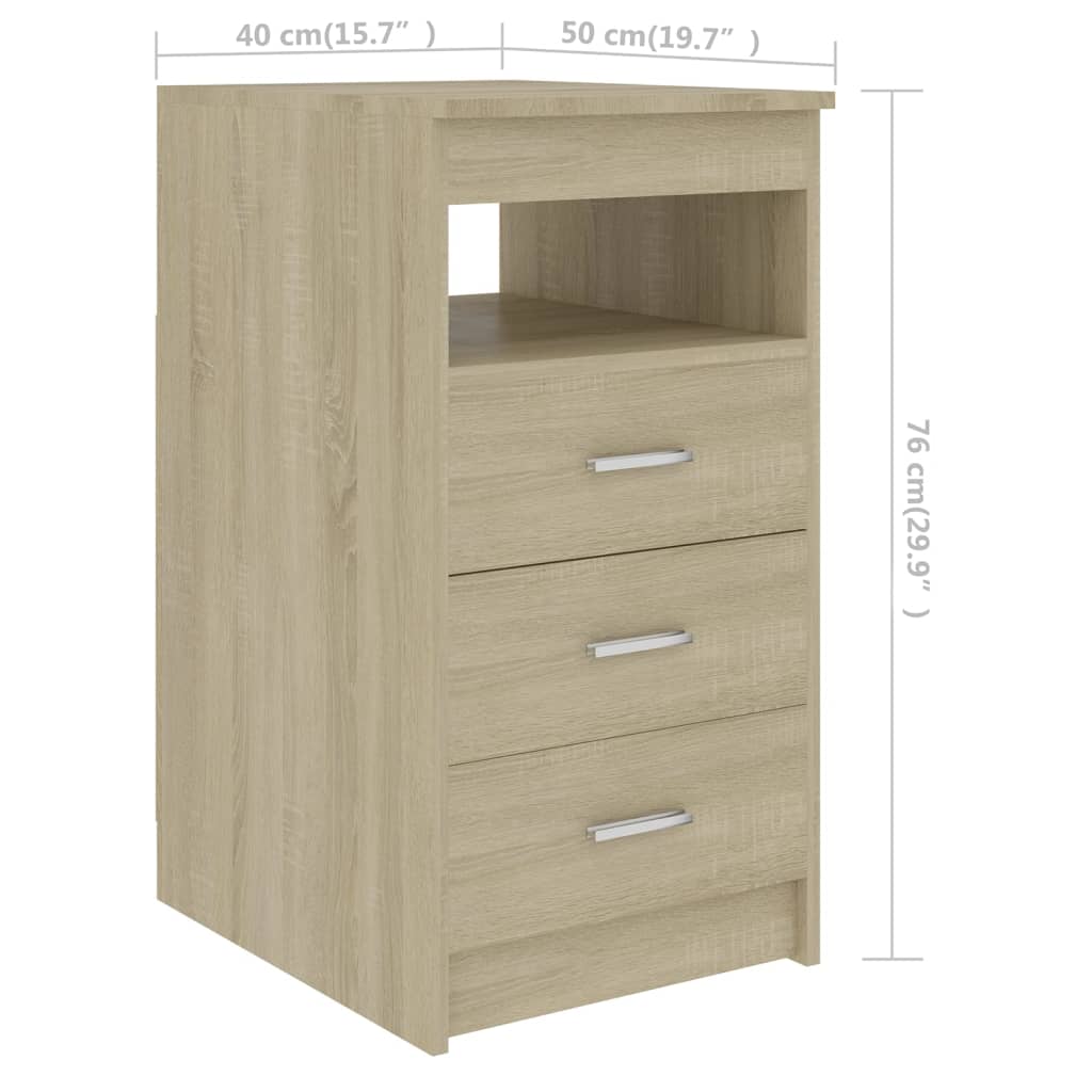 Skrivebord sonoma eik 140x50x76 cm konstruert tre