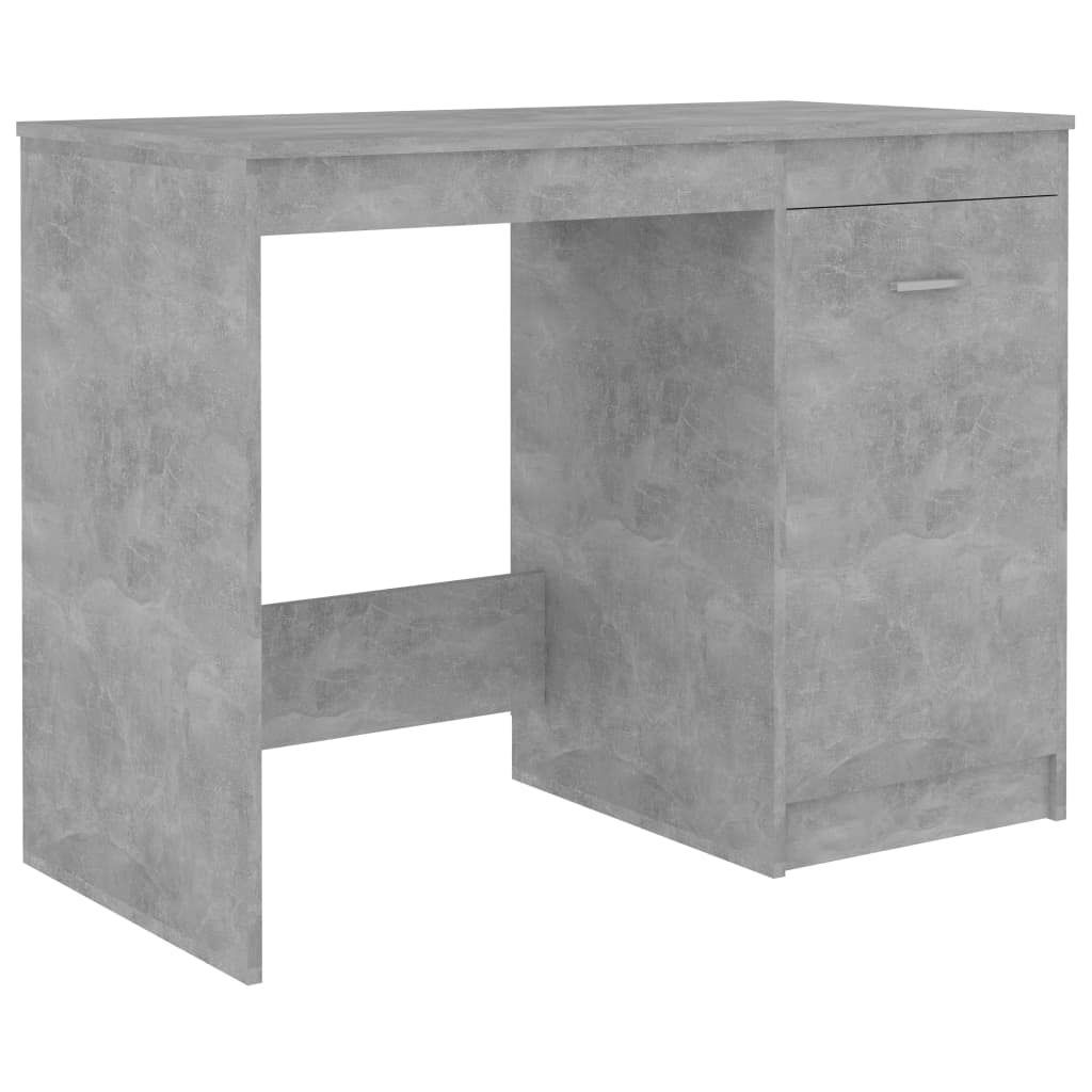 Skrivebord betonggrå 140x50x76 cm konstruert tre
