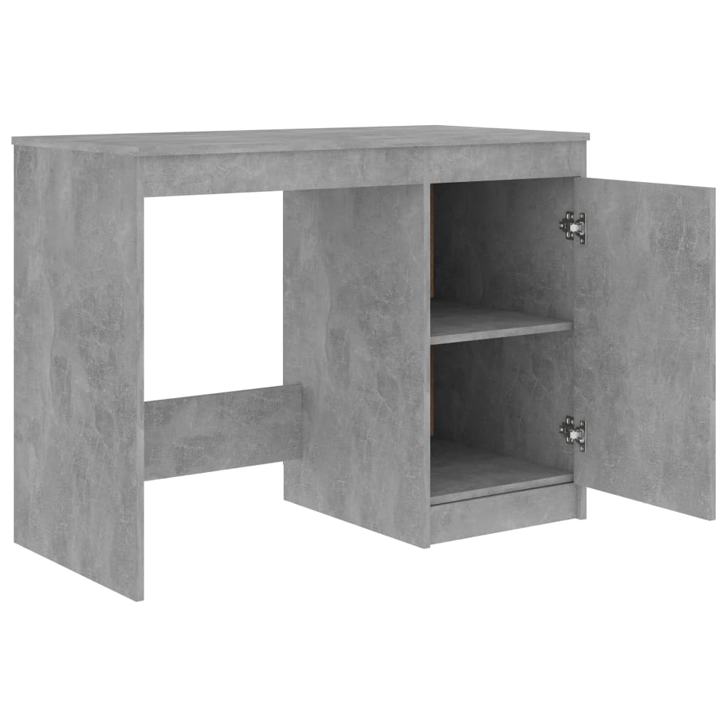 Skrivebord betonggrå 140x50x76 cm konstruert tre