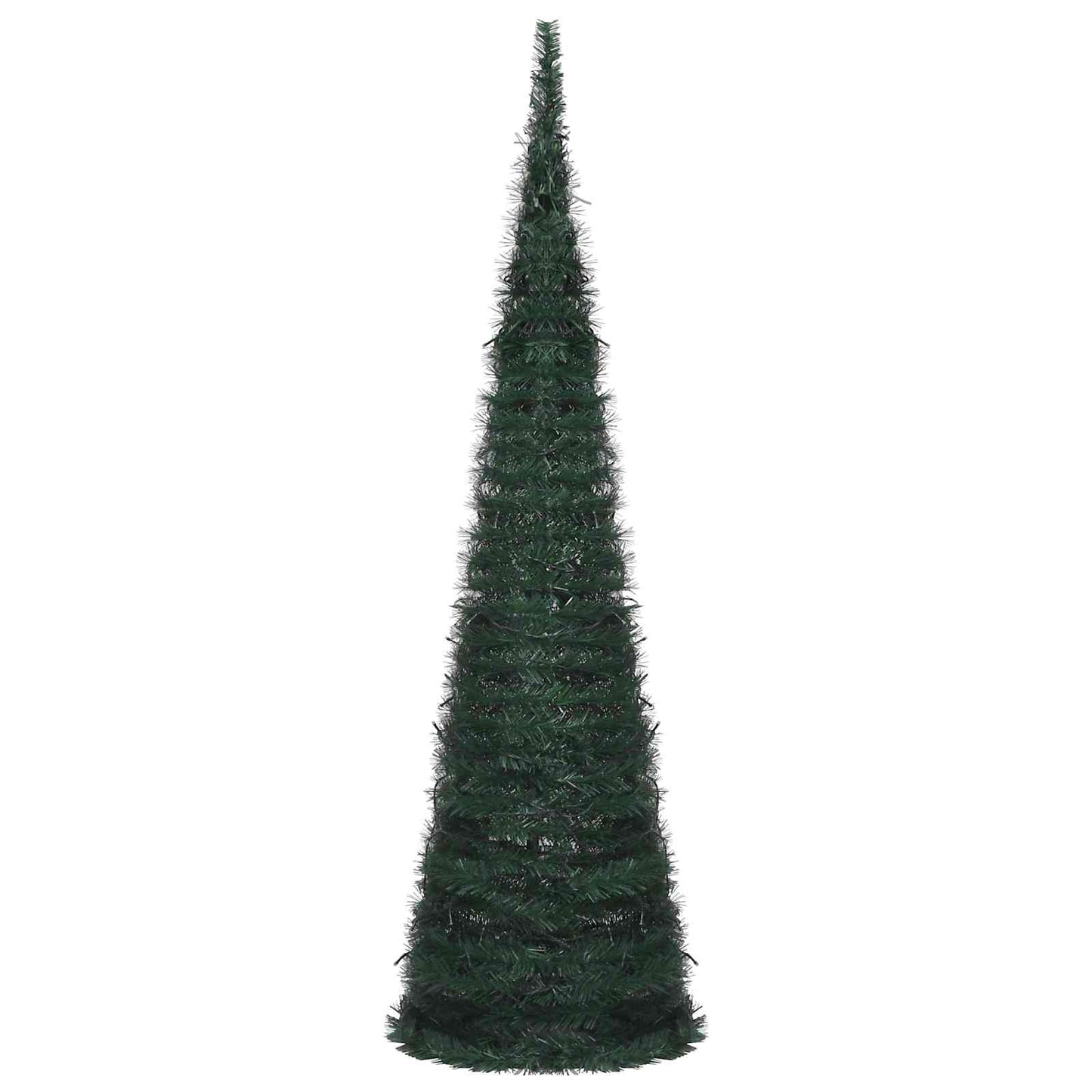 Juletre with LED String Lights grønn 150 x 150 cm PVC