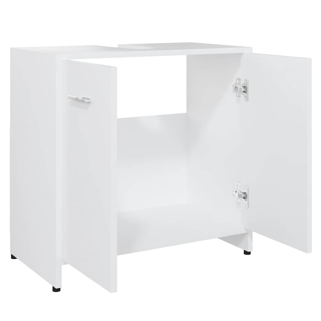 Baderomsskap hvit 60x33x61 cm konstruert tre