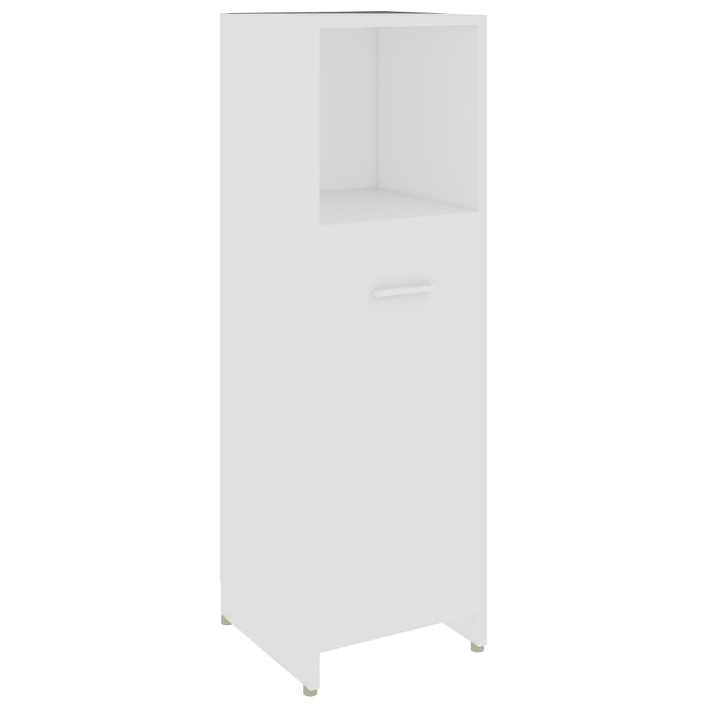 Baderomsskap hvit 30x30x95 cm konstruert tre