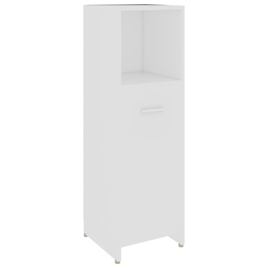 Baderomsskap hvit 30x30x95 cm konstruert tre