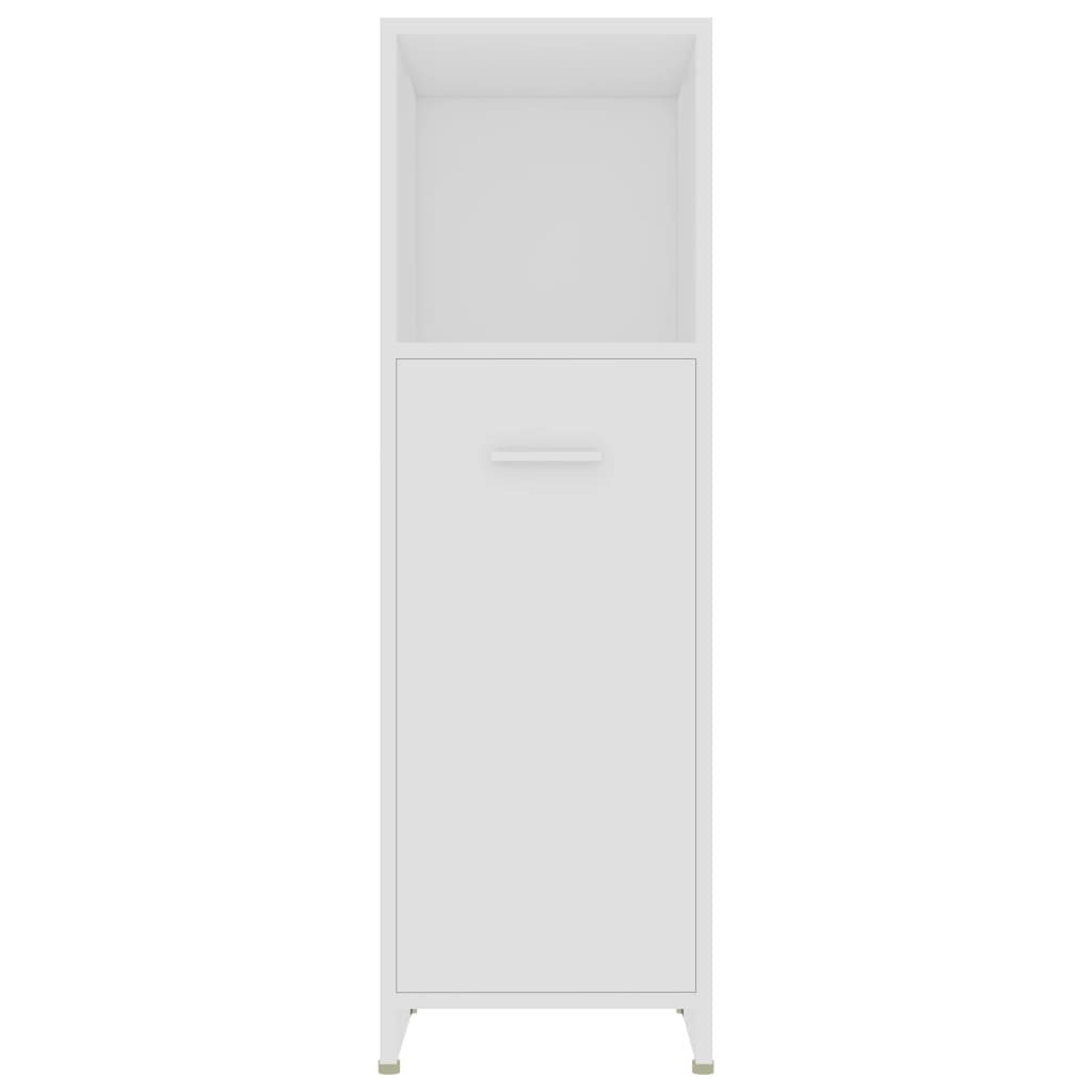 Baderomsskap hvit 30x30x95 cm konstruert tre