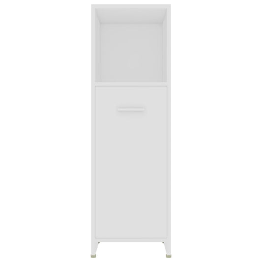 Baderomsskap hvit 30x30x95 cm konstruert tre