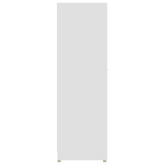 Baderomsskap hvit 30x30x95 cm konstruert tre