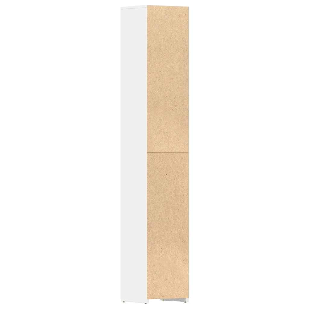 Baderomsskap hvit 30x30x183,5 cm konstruert tre
