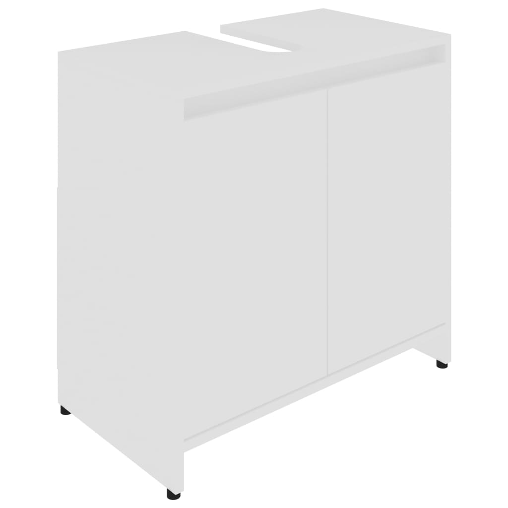 Baderomsskap hvit 60x33x61 cm konstruert tre