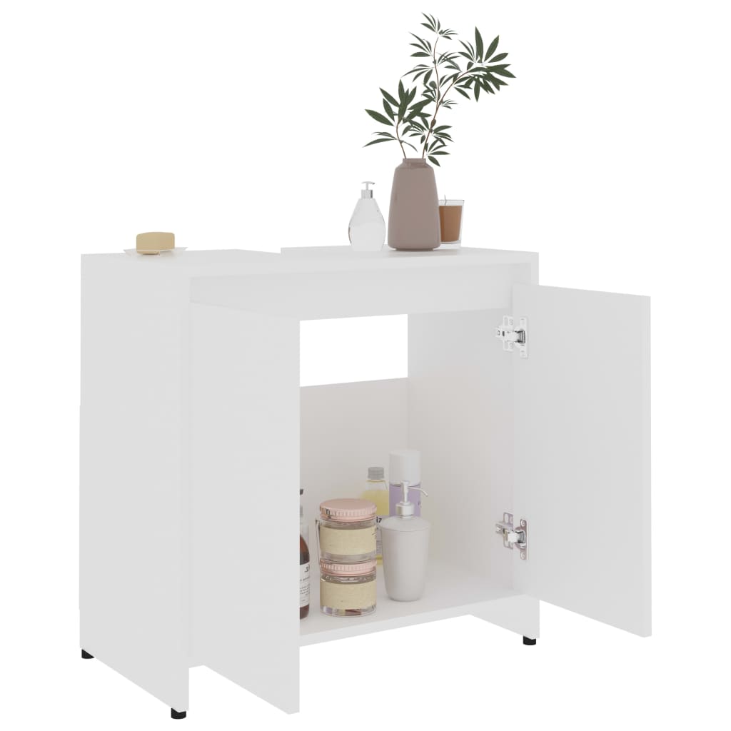 Baderomsskap hvit 60x33x61 cm konstruert tre