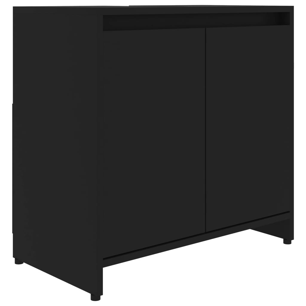 Baderomsskap svart 60x33x61 cm konstruert tre