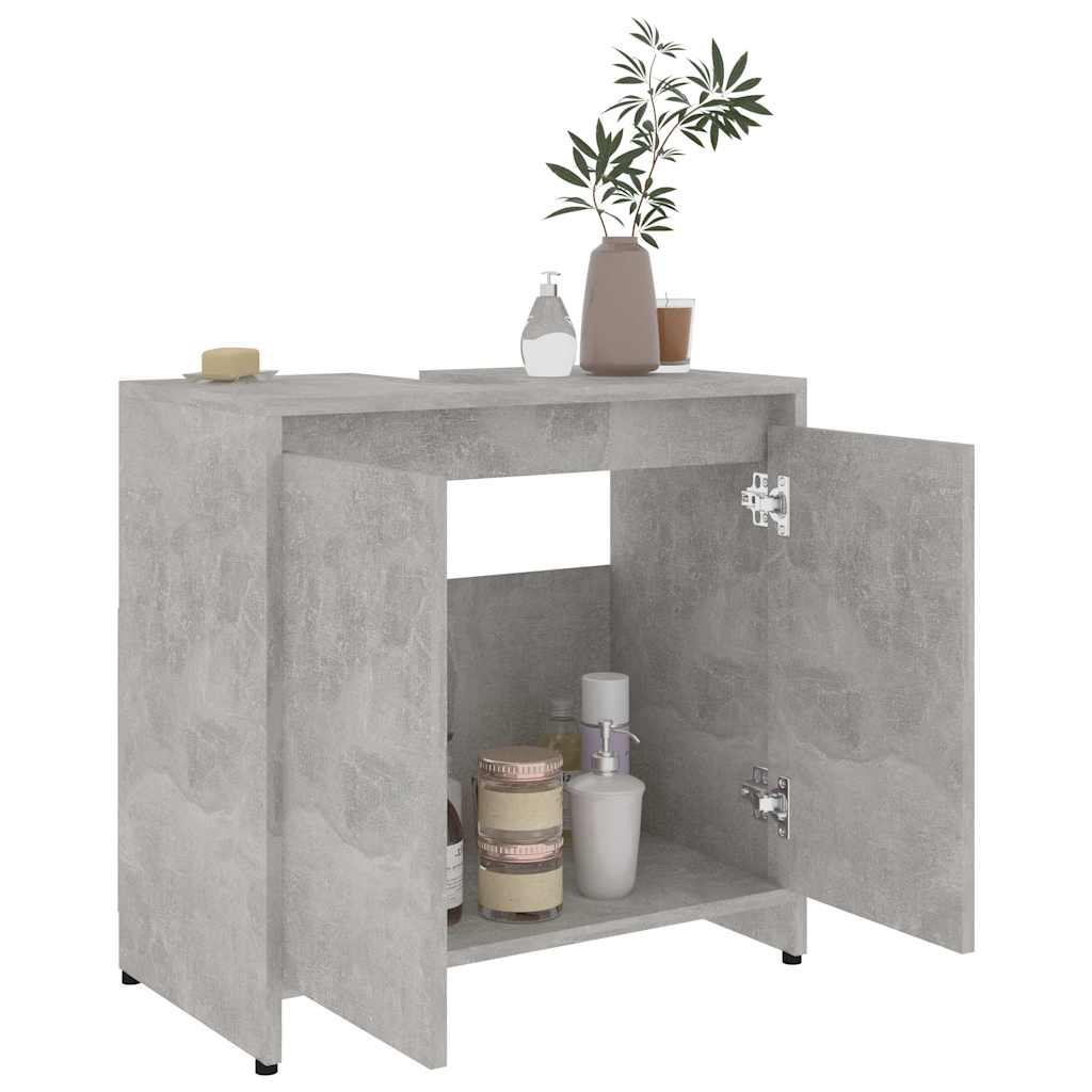 Baderomsskap betonggrå 60x33x61 cm konstruert tre