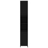 Baderomsskap svart 30x30x183,5 cm konstruert tre
