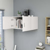 Veggmontert skap hvit 80x39x40 cm konstruert tre