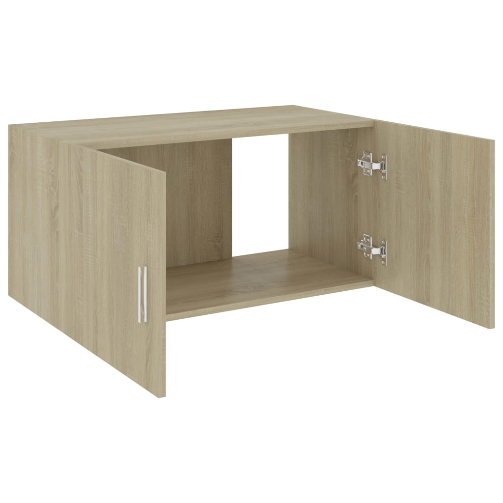 Veggmontert skap sonoma eik 80x39x40 cm konstruert tre