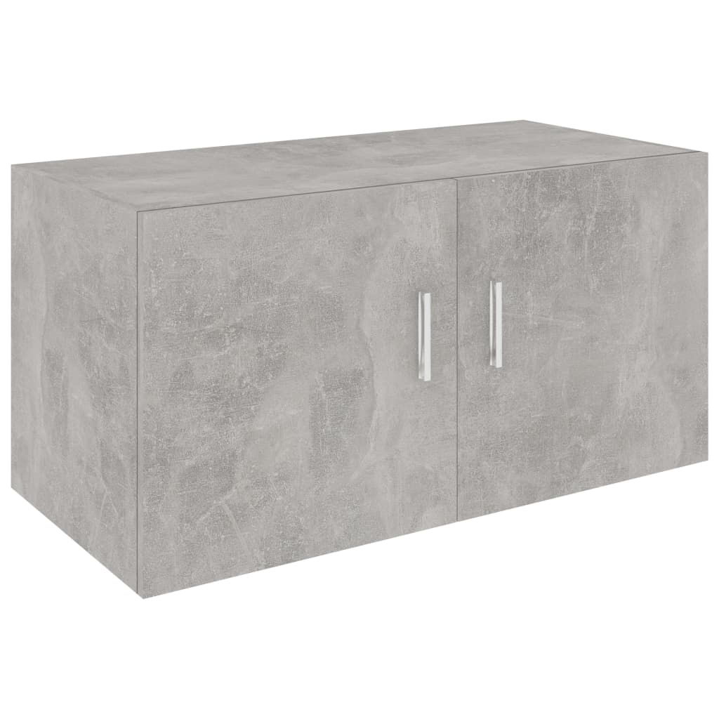Veggmontert skap betonggrå 80x39x40 cm konstruert tre