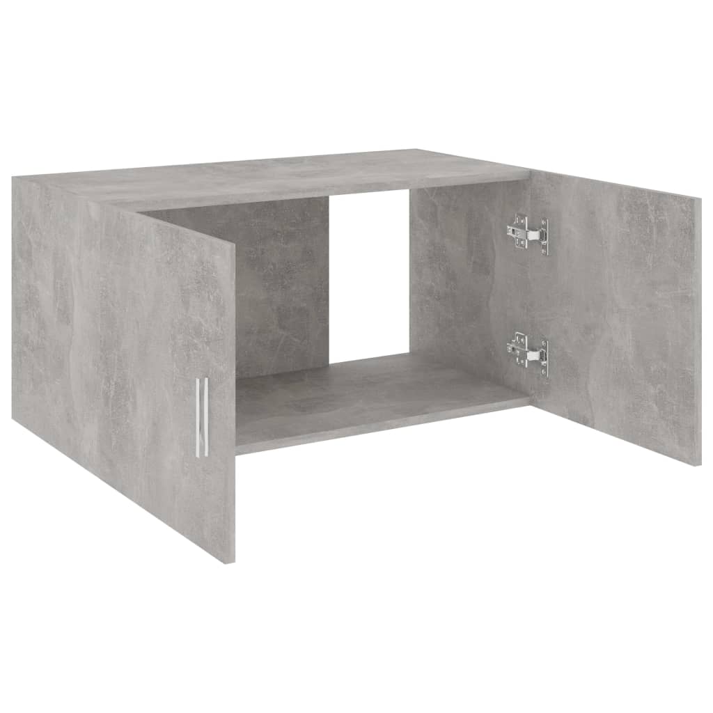 Veggmontert skap betonggrå 80x39x40 cm konstruert tre