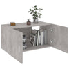 Veggmontert skap betonggrå 80x39x40 cm konstruert tre