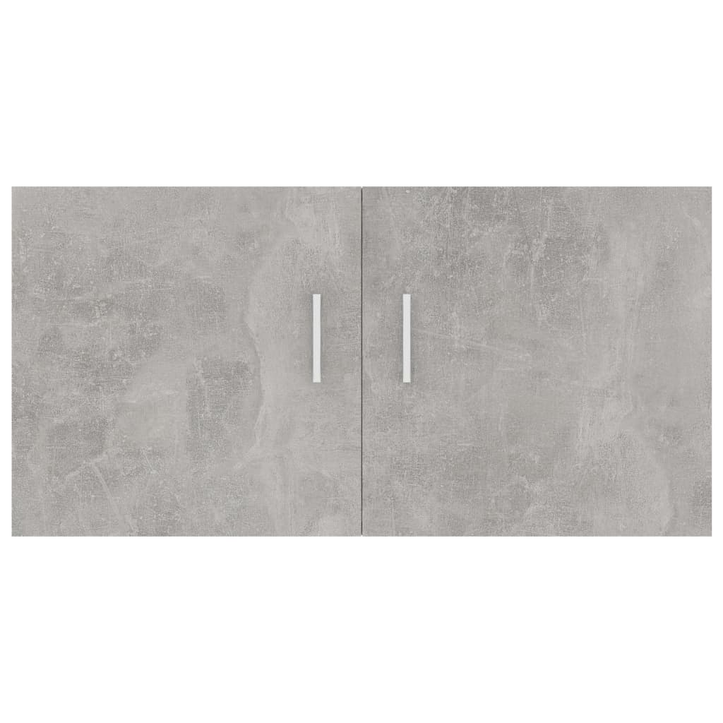 Veggmontert skap betonggrå 80x39x40 cm konstruert tre