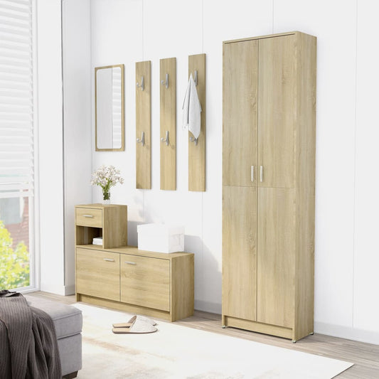 Garderobe for gang sonoma eik 55x25x189 cm konstruert tre