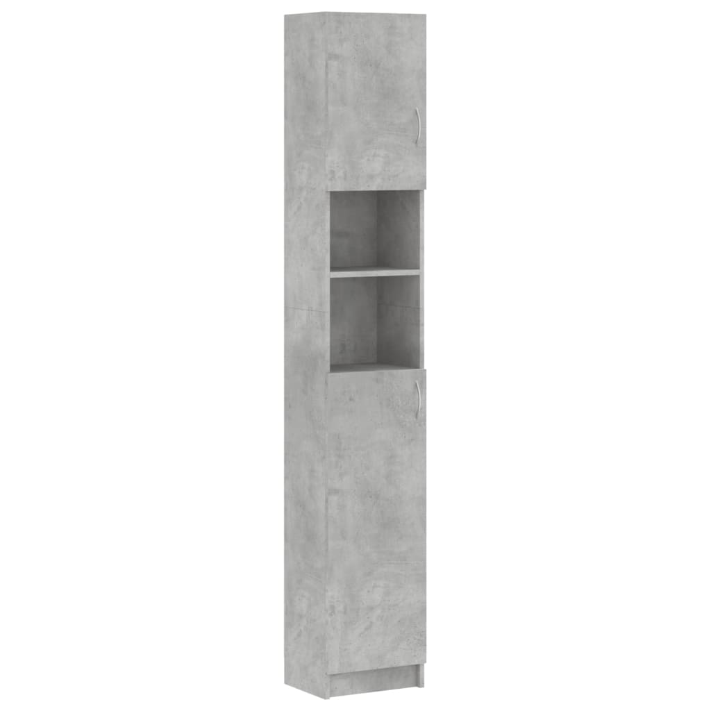 Baderomsskap betonggrå 32x25,5x190 cm konstruert tre