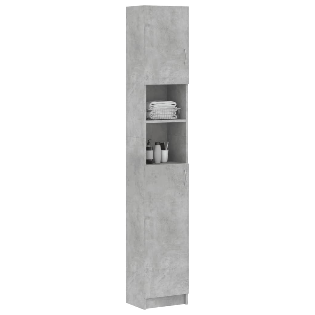 Baderomsskap betonggrå 32x25,5x190 cm konstruert tre