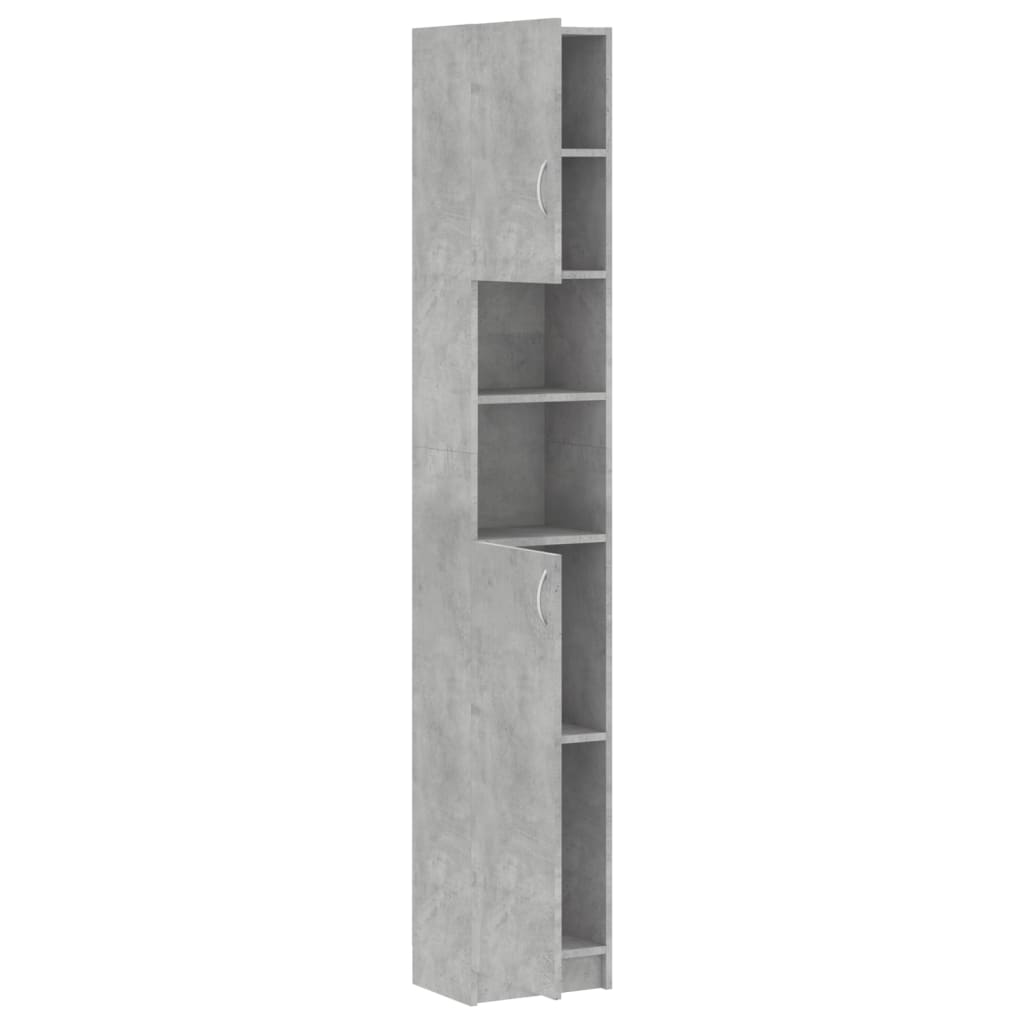 Baderomsskap betonggrå 32x25,5x190 cm konstruert tre