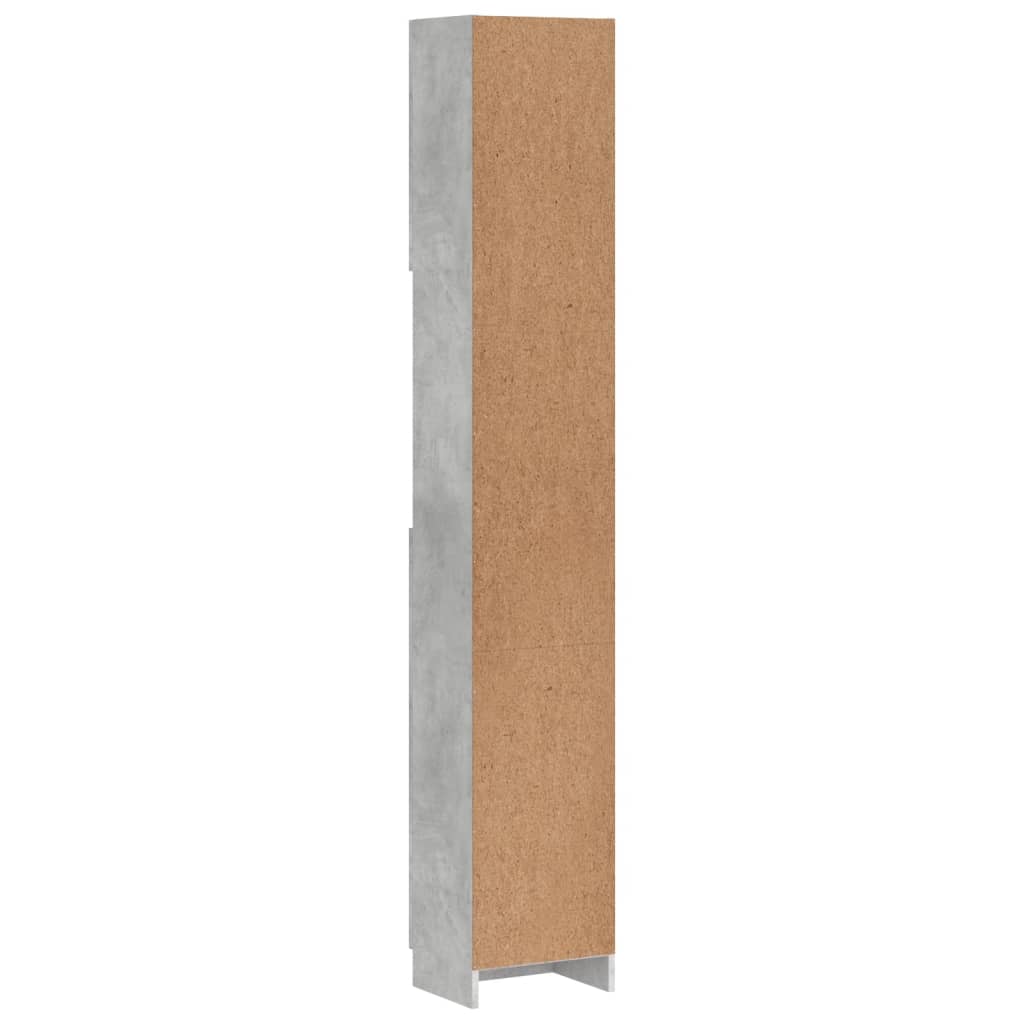 Baderomsskap betonggrå 32x25,5x190 cm konstruert tre