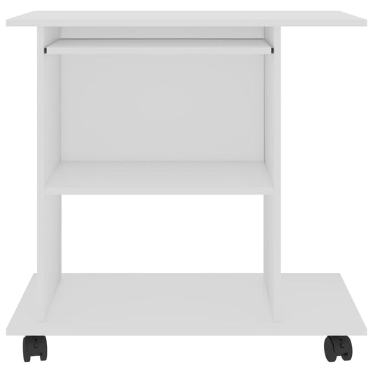 Databord hvit 80x50x75 cm konstruert tre