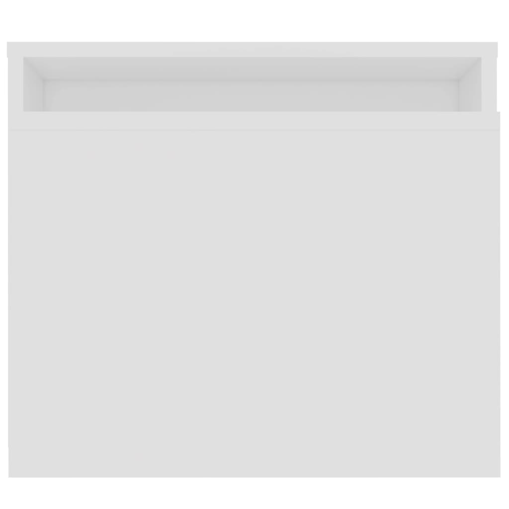 Salongbordsett hvit 100x48x40 cm konstruert tre