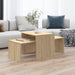 Salongbordsett sonoma eik 100x48x40 cm konstruert tre